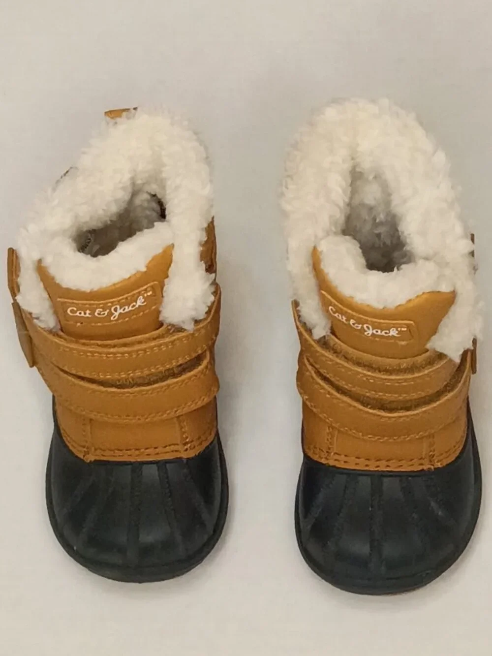 Cat & Jack Toddler Winter Boots Size 5 | Brown Faux Fur Snow Shoes